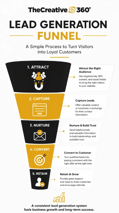 Lead generation for business funnel showing the customer acquisition process in Malaysia
